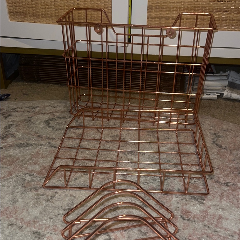 Rose gold wore office organizer set